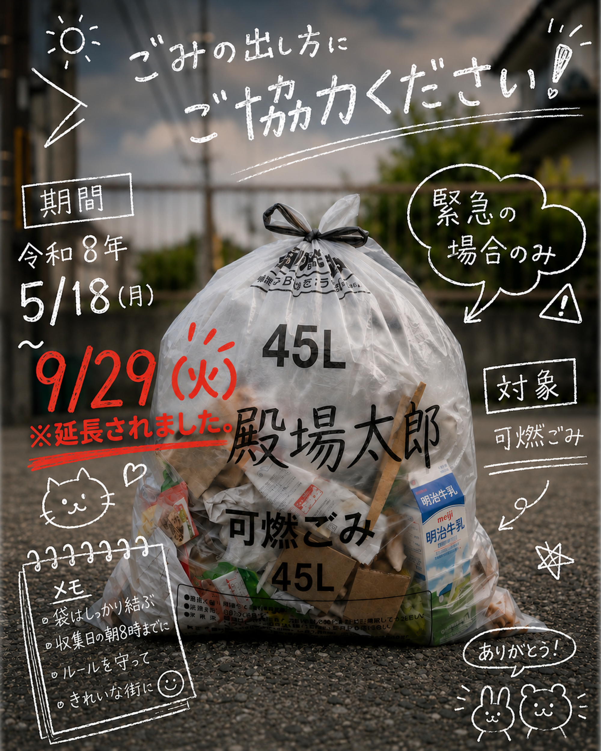 可燃ごみ緊急対応