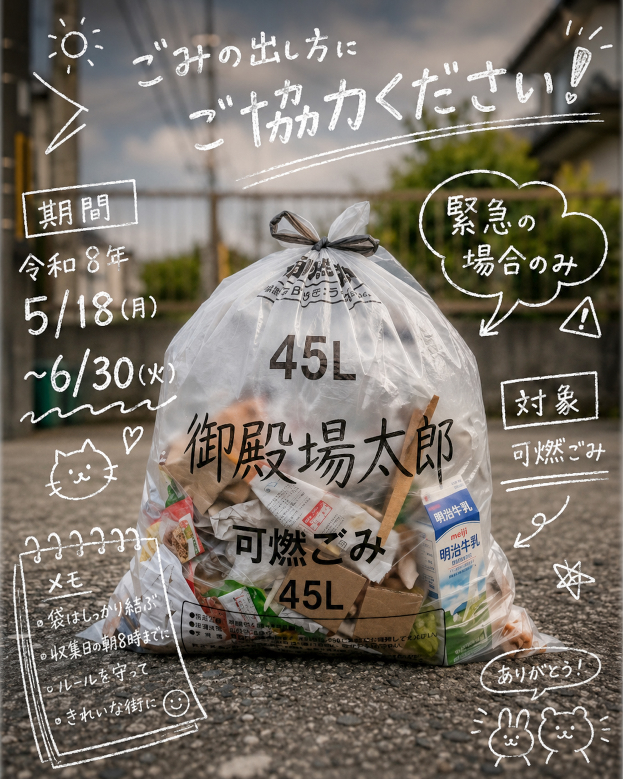 可燃ごみ緊急対応