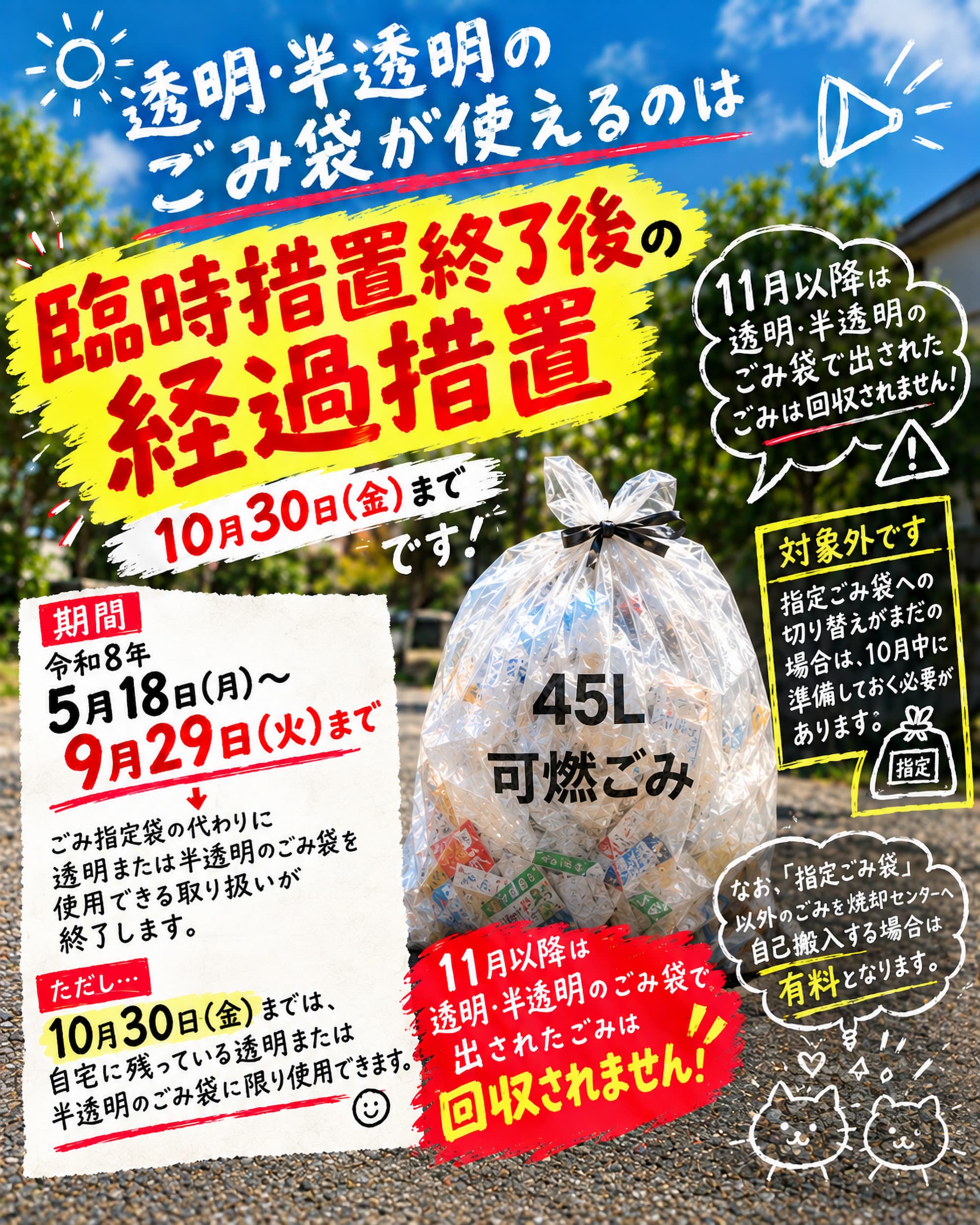 可燃ごみ緊急対応